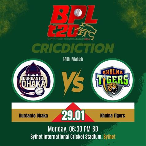 Durdanto Dhaka vs Khulna Tigers, 14th Match .